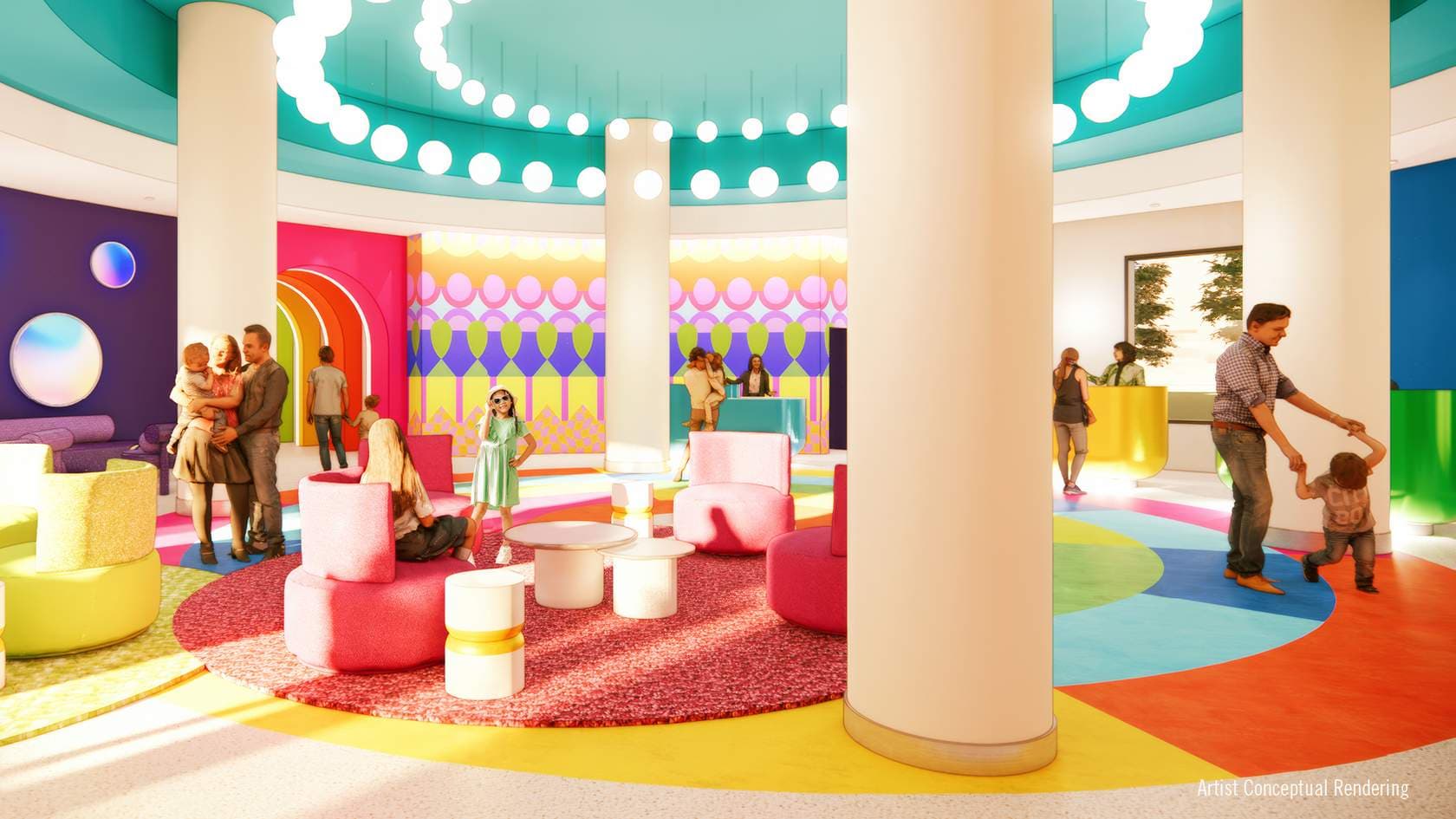 Universal Kids Resort Hotel Lobby Rendering