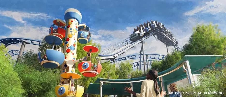 Cretaceous Coaster family roller coaster at Jurassic World Adventure Camp Universal Kids Resort