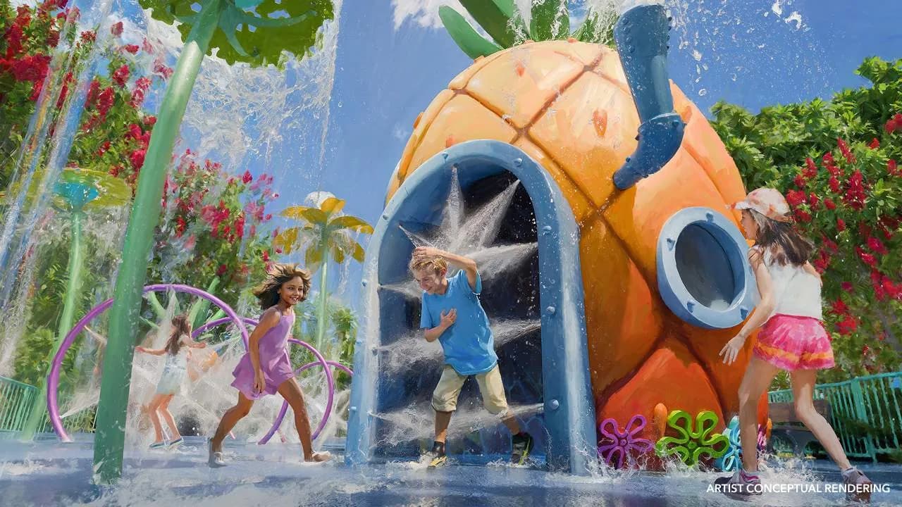 SpongeBob SquarePants Jellyfish Fields Jamboree ride at Bikini Bottom Universal Kids Resort Frisco Texas